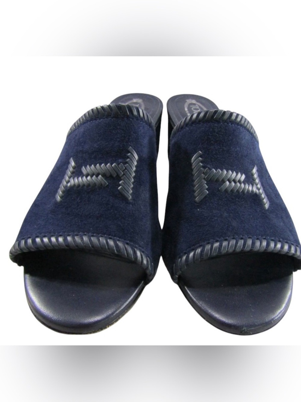 Tod's Suede Mules Navy Blue MSRP $645